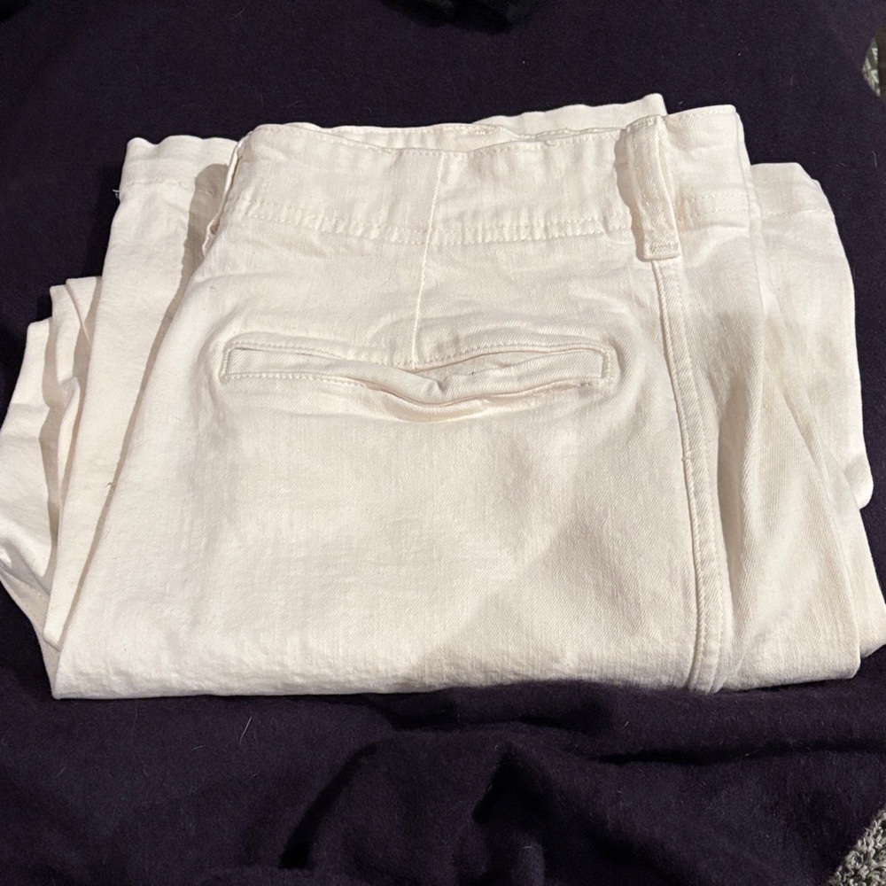 Madewell White Wide Leg Pants Jeans